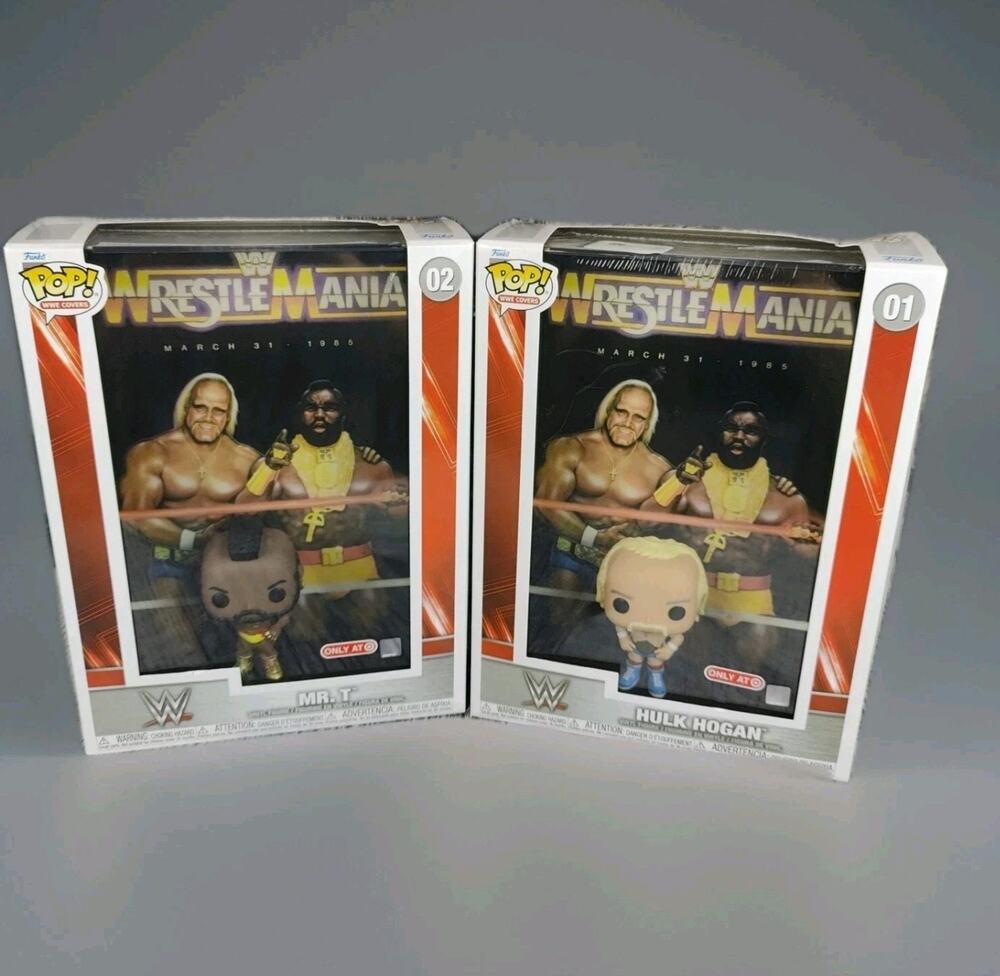 Funko Pop Hulk Hogan And Mr T LOT WWE Covers #1 #2 Wrestle Mania 80s 90s WWF